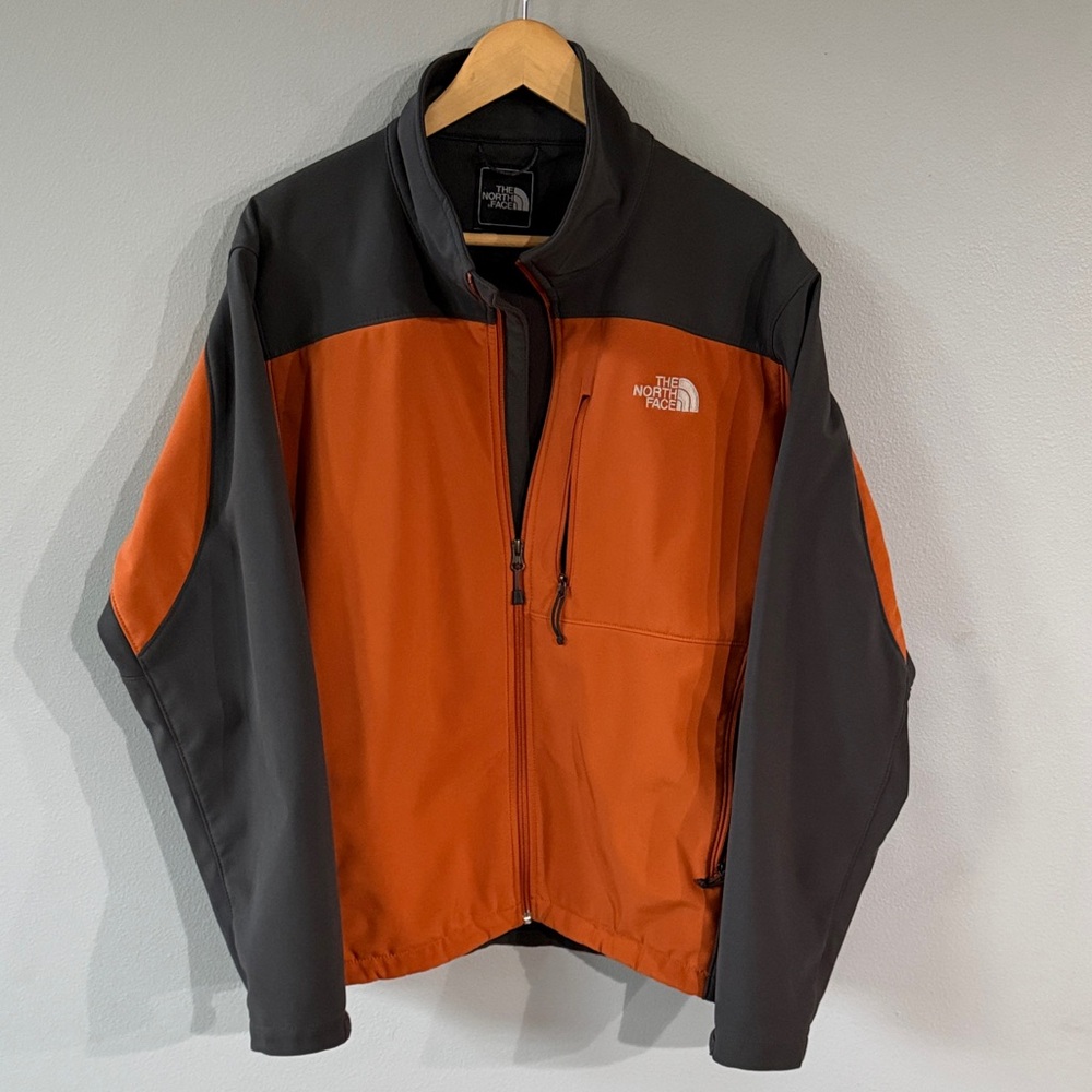 The North Face Orange and Gray Softshell Jacket